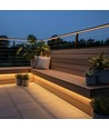 5 m vattentät slim COB strip - 230V, IP67, 296 LED, 10W/m, tejp på baksidan