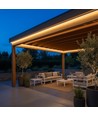 5m 9W/m vattentät slim COB strip - 230V, IP67, 296 LED/m, självhäftande, upp till 50m