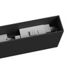 Grid S armatur 12W - infälld montering, CCT, 230V, 40°, IP20, 222x26x60mm, svart, Spectrum