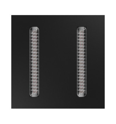 60x60 ALGINE DOPPIO LED panel, 40W - 150lm/W, Svart ram, 5 års garanti, infälld/utanpåliggande