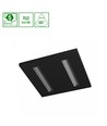 60x60 ALGINE DOPPIO LED panel, 40W - 150lm/W, Svart ram, 5 års garanti, infälld/utanpåliggande