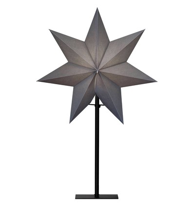 Outlet: EGLO OZEN PAPIRS STJERNE BORDLAMPE TIL E14 I SORT/GRÅ