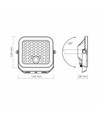 LED solcellprojektör - med rörelsesensor, 5000K