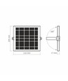 LED solcellprojektör - med rörelsesensor, 5000K