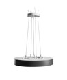 Nymphea Optima taklampa 24W - CCT, 230V, 120°, IP20, Ø300x50mm, vit, svart, rund