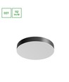 Nymphea Optima taklampa 24W - CCT, 230V, 120°, IP20, Ø300x50mm, vit, svart, rund