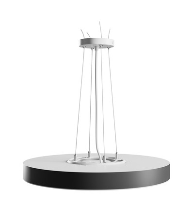 Nymphea Optima taklampa 36W - CCT, 230V, 120°, IP20, Ø400x50mm, vit, svart, rund, LED