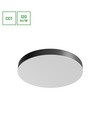 Nymphea Optima taklampa 36W - CCT, 230V, 120°, IP20, Ø400x50mm, vit, svart, rund, LED