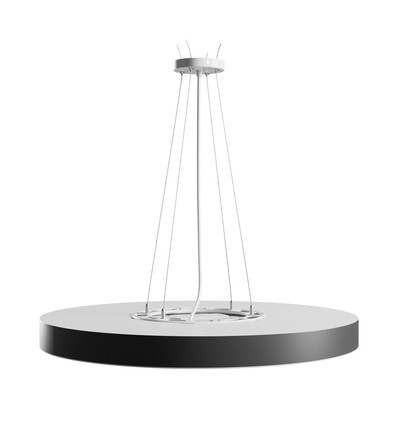 Nymphea Optima taklampa 65W - CCT, 230V, 120°, IP20, Ø600x50mm, vit, svart, rund