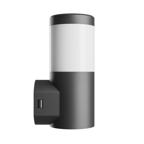 Stella vägglampa 6W GU10 - CCT, 230V, IP44, IK08, svart, 100x120x245mm