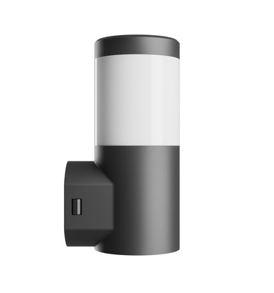 Stella vägglampa 6W GU10 - CCT, 230V, IP44, IK08, svart, 100x120x245mm