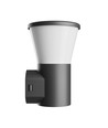 Stella vägglampa 6W GU10 - rund, CCT, 230V, 270°, IP44, IK08, 155x160x230mm, svart, rund fasadarmatur
