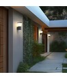 Stella vägglampa 6W GU10 - rund, CCT, 230V, 270°, IP44, IK08, 155x160x230mm, svart, rund fasadarmatur
