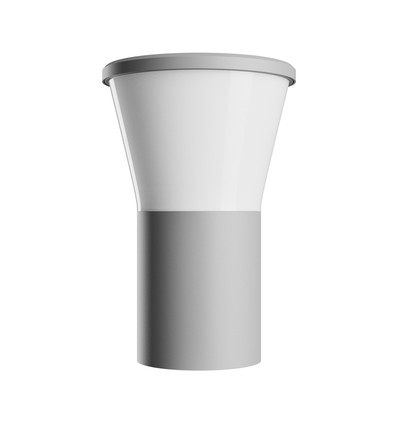 Stella vägglampa 6W GU10 - rund, CCT, 230V, 270°, IP44, IK08, 155x160x230mm, grå, fasadarmatur