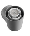 Stella vägglampa 6W GU10 - rund, CCT, 230V, 270°, IP44, IK08, 155x160x230mm, grå, fasadarmatur