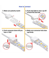 Vattentät startstik till LED strip - 8mm, enkelfärgad, IP68, 5V-24V