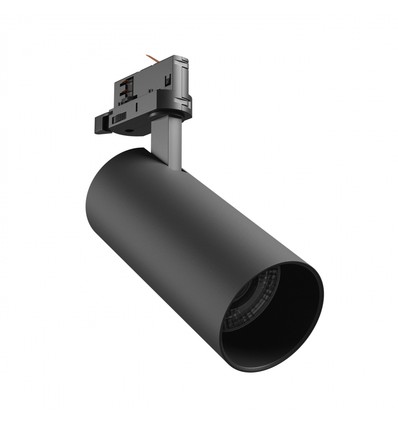 24W 3-fas skenspotlight - 25°, CCT, Svart, 3-i-1