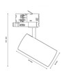 Hvit 24W skenspot 3i1 - CCT, spridning 25°, 3-fas, Spectrum