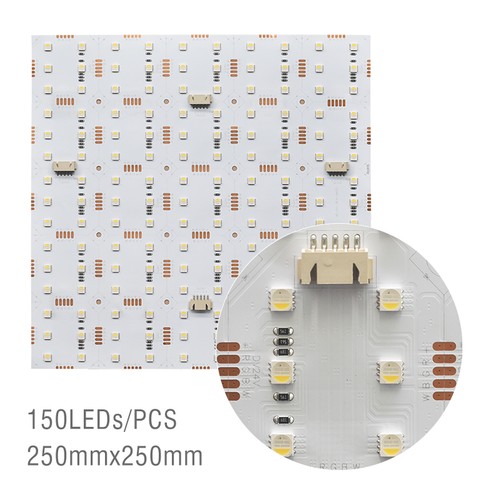 25x25 vikbar RGB+NW LED-ark RA95, 17,5W - IP20, RA95, 24V