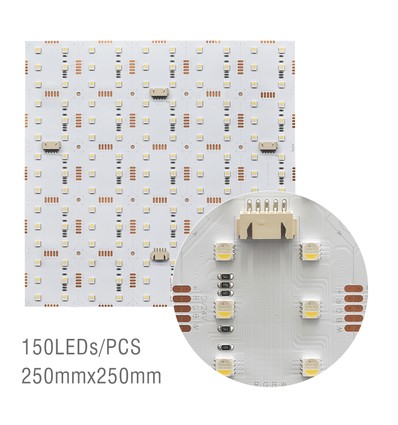 25x25 vikbar RGB+NW LED-ark RA95, 17,5W - IP20, RA95, 24V