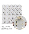 25x25cm 17,5W vikbart RGB+NW LED-ark RA95 - 24V DC, IP20