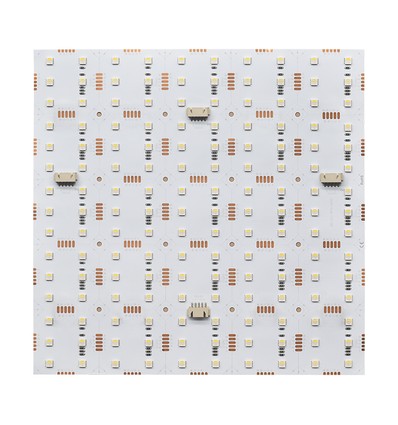 25x25cm 17,5W vikbart RGB+NW LED-ark RA95 - 24V DC, IP20