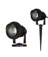 6W LED trädgårdslampa - Svart, med spjut, IP65, 12-24V