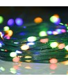 5 m RGBIC LED ljusslinga - 50 LED, grön kabel, fjärrkontroll + bluetooth, 5V USB