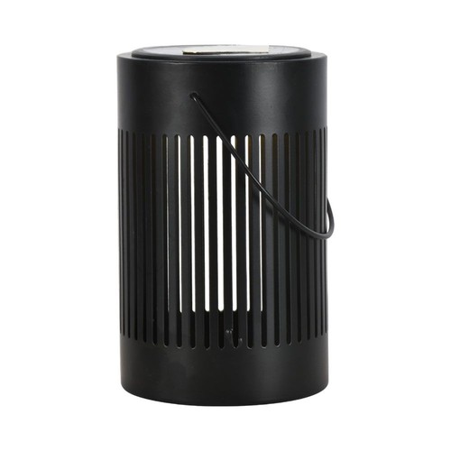 0,5W Solara LED golvlampa / bordslampa - Solcell, IP44, svart metall, varmvit, uppladdningsbar, utomhus