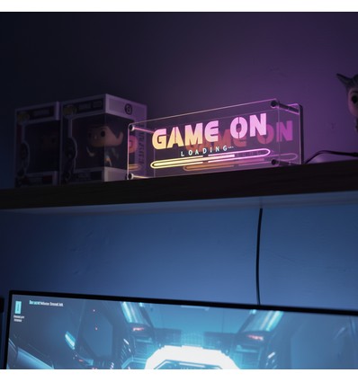 Game On neonskylt, LED-ljus - RGBIC, Bluetooth