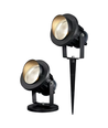V-Tac 12W LED trädgårdarmatur - Svart, med spjut, IP65, 230V