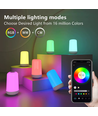 Uppladdningsbar RGB+CCT LED bord-/nattlampa - Bluetooth, Vit, touch dimbar, IP20 inomhus