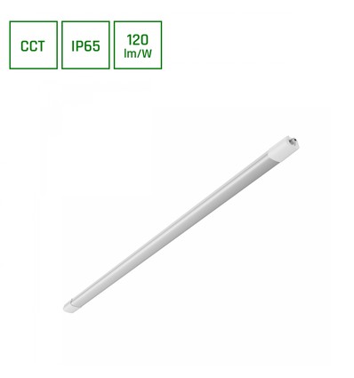 120cm 36W Limea Select komplett LED armatur - 122lm/W, IP65, 3CCT, vidarekopplingsbar, vitt hölje