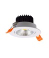 3W Ø8,5cm infälld spotlight dimbar - 12V/24V, hål: Ø7,5 cm, mått: Ø8,5 cm, vit kant