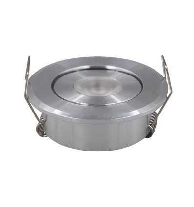 1,5W hiss spot - Hål: Ø4,4 cm, Mål: Ø5,2 cm, 25° spridning, 1m ledning