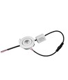 1W Ø5,2cm infälld spotlight dimbar - 12V/24V, hål: Ø4,2 cm, mått: Ø5,2 cm, 2,2 cm hög, vit