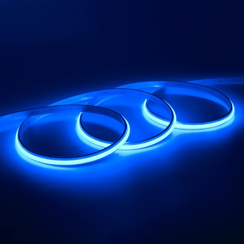 5m 9W/m Blå Dot-free COB-LED strip - IP20, 240 LED/m, 24V, 5 års garanti