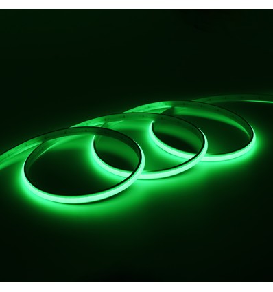 5m 9W/m Grön Dot-free COB-LED strip - IP20, 240 LED per meter, 24V, COB LED