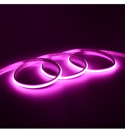 5m 9W/m Pink Dot-free COB-LED strip - IP20, 240 LED per. meter, 24V, COB LED