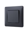 Strömbrytare - 1-polig genomgång, svart