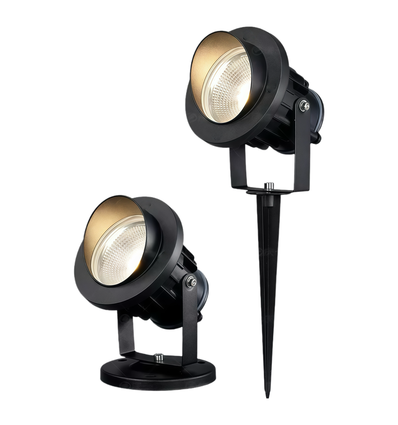 12-24V LED trädgårdslampa - 20W, svart, spjut, 1700 lm, IP65