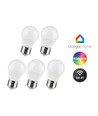 5 st. Wifi LED-lampa - 5W, Tuya/Smart Life, fungerar med Google Home, E27, G45