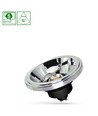 12W AR111 GU10 LED spot - 4000K, 15 grader, COB, svart, 5 års garanti