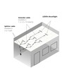 Troldtekt LED skenaset 6x60 cm Infälld, Akustilight, inkl. kablar och driver