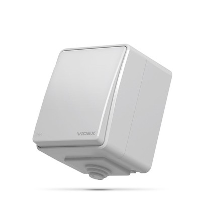 Utomhus 1-kanals strömbrytare - IP65, 73x63mm, grå