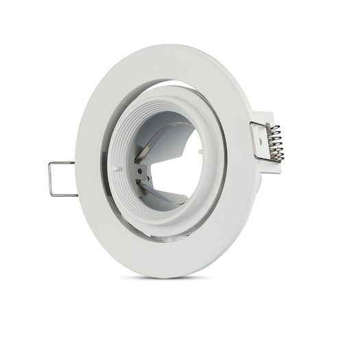 GU10 / MR16 Downlight - Utan ljuskälla och sockel, rund, ställbar, vit, Hål: Ø9,3 cm