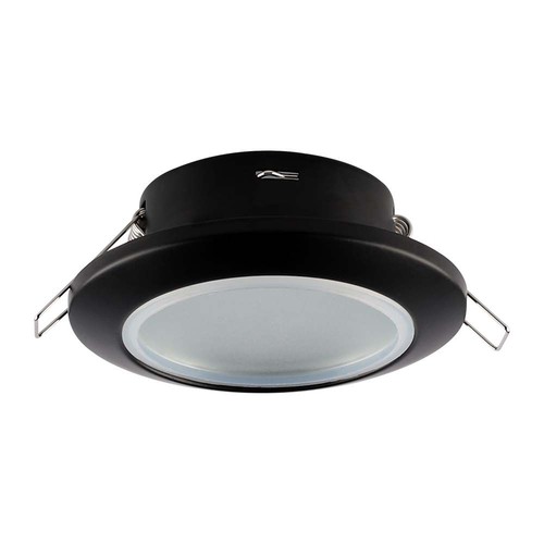 Svart infälld spotlight för GU10/MR16 - Ø: 9,25cm, inne och ute