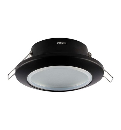 Svart infälld spotlight för GU10/MR16 - Ø: 9,25cm, inne och ute
