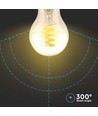 4W E27 LED-lampa - Spiral koltråd, bärnstensfärgat glas, 1800K