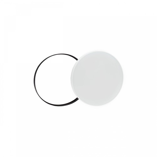 24W Nymphea Black&White Rings LED taklampa med sensor - CCT, IP54, Ø32cm, svart/vit kant